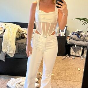 Off white corset top